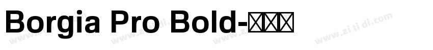 Borgia Pro Bold字体转换